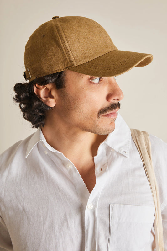 Casquette Coton-Lin Brun – Style minimal & respirant