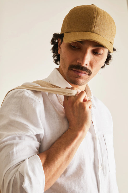 Casquette Coton-Lin Brun – Style minimal & respirant